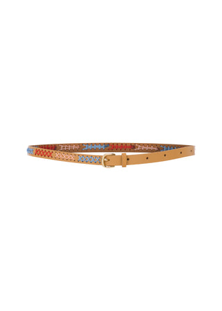 EMBROIDERED LEATHER BELT