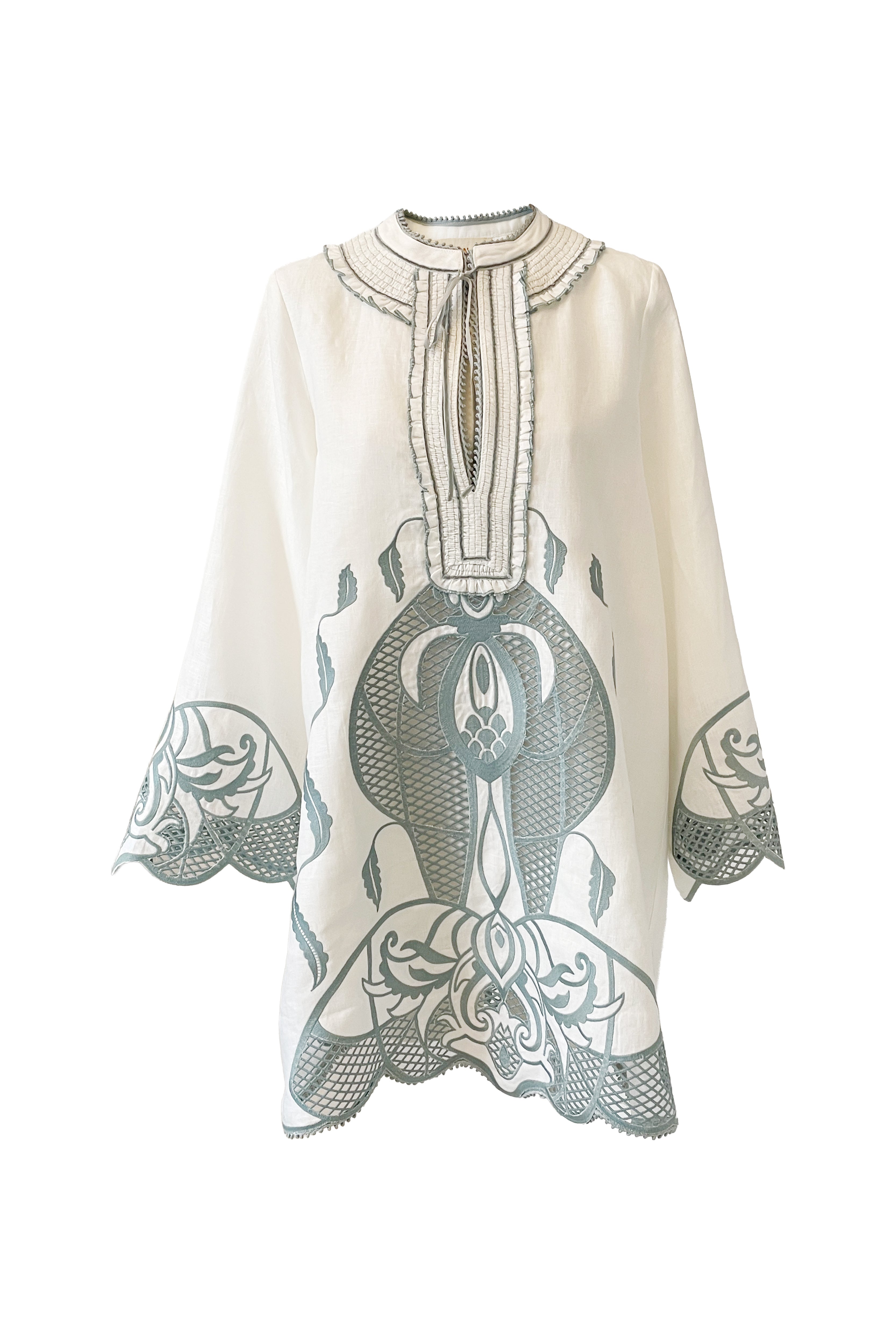 lug von siga tess short dress Lug Von Siga Tess Linen Mini Dress | Print | Size 34