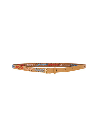 EMBROIDERED LEATHER BELT